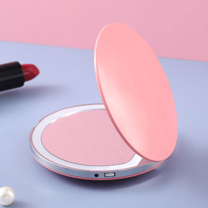 Mini portable LED makeup mirror