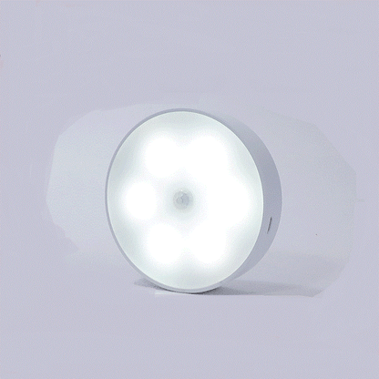 Usb Rechargeable Motion Sensor Light Round Wireless LED Puck Light Kichen Cabinet Lighting Motion Sensor Lamp Night Light